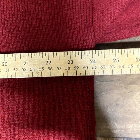 Madewell Ryder Maroon Knit Alpaca Duster Cardigan S Merino Wool Chunky Plush - Picture 5 of 7